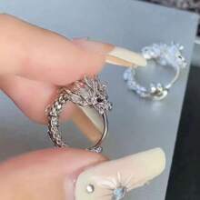 新款潮流龍形耳夾,奢華優雅,多用途,獨特,簡約酷風格耳環,批發 - 龍形耳扣 - 查看 5