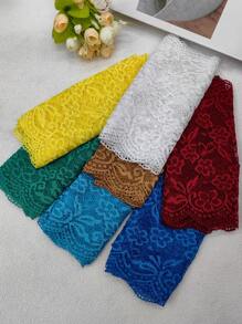 95cm/Piece Blue Clothing Accessory Soft Stretchy Lace Trim With 18cm Width For Clothes, Hats, Or Decoration - Blue - View 8