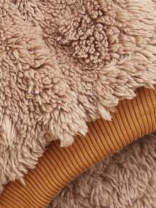 1pc Solid Color Plush Pet Sweatshirt For Cats And Dogs In Autumn And Winter, Pet Clothes For Small Two-Legged Dogs And Cats To Keep Warm - Coffee Brown - View 5