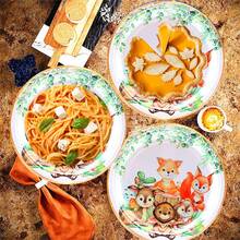 41入組7英吋森林動物派對餐具套裝,包括派對紙盤、午餐餐巾和鼠尾草綠色葉子桌布,適用於叢林動物生日派對和婚禮派對裝飾 - fox - 查看 4