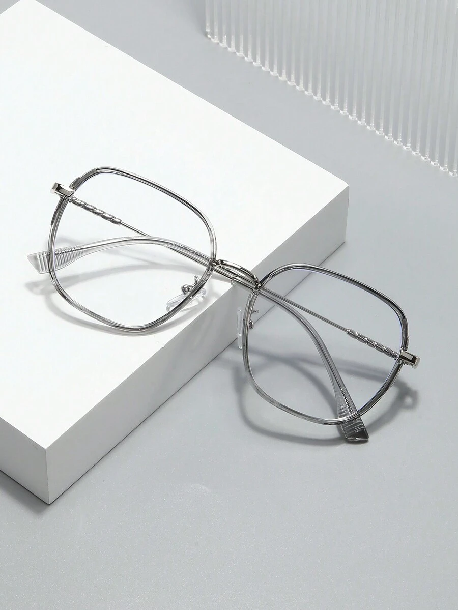 1pc Metal Tr Mix Unisex Business Korean & Japanese Style Glasses - Multicolor - View 1