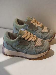 绿色童鞋时尚儿童运动鞋女童运动鞋春秋季 - 軍綠色 - 查看 2