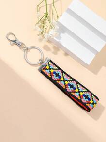 DIY 手工礼物民族风格刺绣腕带钥匙扣、包包装饰挂件、创意节日礼物、商务活动礼物、适合日常使用、手机/汽车配件钥匙圈包包饰品学院风可爱哥特式 Y2k 包包挂绳带身份证夹汽车配件包包饰品圣诞节 - 彩色 - 查看 8