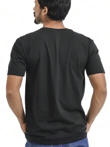 Men T-Shirts - 黑色 - 查看 2