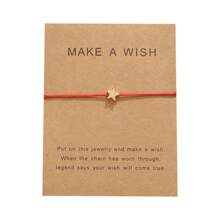 1pc European And American Simple Wish Five-Pointed Star Handmade Woven Bracelet - Five-pointed Star - View 10