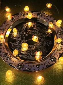 1pc Led Copper Wire Chicken And Egg Shaped String Light, 2m 20 Lights, Festival Decoration - Yellow - View 4
