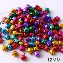 100 个 6-14 毫米铝制彩色小铃铛 DIY 手工编织吊坠节日圣诞节宠物项圈配件 - 鋁質混色鈴鐺 - 查看 11