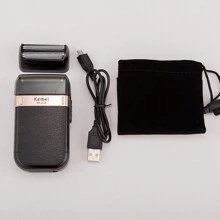Kemei Rasoir Électrique Pour Homme Usb Rechargeable Pour Barbe, Tondeuse À Cheveux Portable, Tondeuse De Coiffeur Réciprocante, Rasoir De Voyage, Cadeau D'anniversaire Pour Papa Km-2024