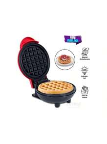 Máquina Para Hacer Waffles Antiadherentes Wafflera - Rojo - Ver 3
