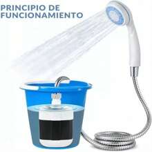 Regadera De Mano Ducha Portatil Recagable Con Bomba Camping exterior - ducha eléctrica portátil - Ver 4