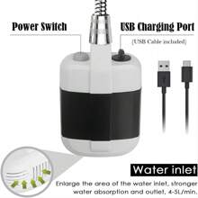 Regadera De Mano Ducha Portatil Recagable Con Bomba Camping exterior - ducha eléctrica portátil - Ver 2