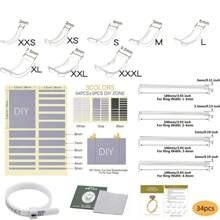 Water Sandpaper Sheet 230*93mm/9*3.8in With Sandpaper Clamp, Used For Polishing And Grinding Epoxy Resin, Silicone, Random Colors 7pcs, 220/800/1000/2000/3000/5000/7000 (7 Grits), 34pcs Ring Size Adjuster Set (Check Images For Different Options) - 7 sheets of polishing water sandpaper - View 16