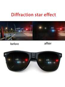 Gafas con efecto óptico de fuegos artificiales de difracción en forma de pico, gafas de fiesta - Multicolor - Ver 2