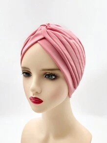 1pc Women's Solid Color Minimalist All-Match Comfortable Outdoor Head Wrap Hat ( Style) - Brown - View 4