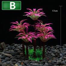 水族箱裝飾,逼真模擬蕨草觀賞魚缸裝飾品 - 彩色 - 查看 4