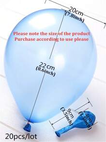 20 pièces Ballons en latex bleu clair nacrés, fournitures de fête pour enfants et mariages. Ballons épaissis anti-explosion pour décorations d'anniversaire, de fête, de mariage, de Noël