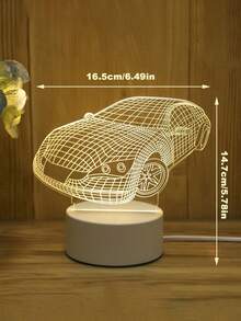 3d Visual Night Light, Novelty Bedroom Table Lamp, Graduation Gift, Corporate Gift, Birthday Gift, Usb Powered, Practical - Sports Car - View 3
