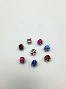 Unisex Sneaker Decoration Accessory Round Beaded Multifunctional Shoelace Buckle 8pcs - Multicolor - View 4