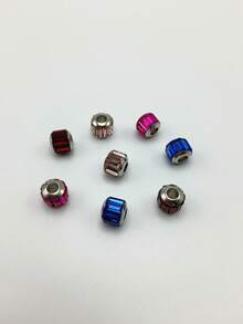 Unisex Sneaker Decoration Accessory Round Beaded Multifunctional Shoelace Buckle 8pcs - Multicolor - View 3