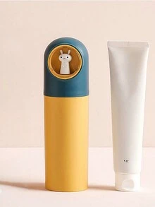 1入組卡通兔子設計口碑杯牙膏架收納筒,適用於旅行使用 - 藍色 - 查看 2