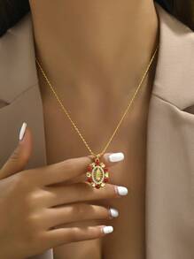 European And American Style Women's Copper & Zirconia Virgin Mary Pendant Personalized Necklace Wholesale - Necklace - View 3