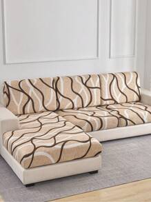 1 vỏ đệm ghế sofa co giãn in họa tiết, vỏ ghế sofa hình chữ L, vỏ đệm lưng ghế sofa riêng biệt, bảo vệ đồ đạc, vỏ đệm ghế sofa co giãn - Lạc đà - Xem 7