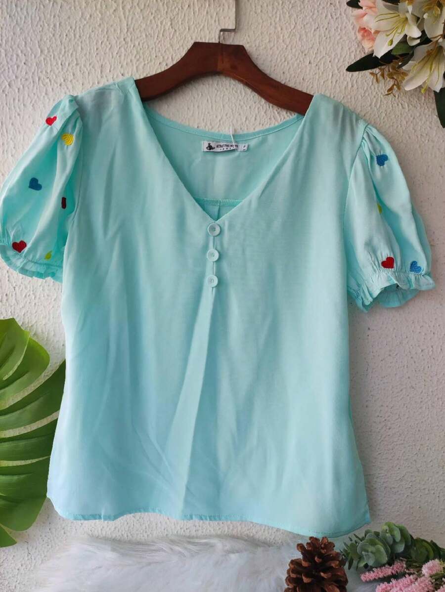 Women Blouses - Màu xanh lam - Xem 1
