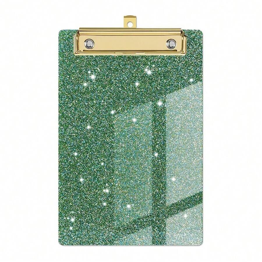 1pc Plastic Clipboard, A6 Paper Size, Multiple Color Options, Strong Clip Force And High Toughness Back Panel, Ideal For Students, Teachers, Doctors, Nurses And Restaurants - Green - View 1