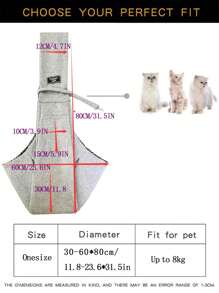 1入寵物背包攜帶袋,適用於小狗和貓,前胸包適用於戶外活動 - 咖啡棕 - 查看 3