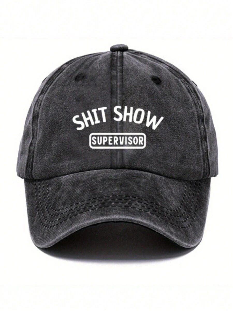 1PC Washed Baseball Cap Men Women Embroidery Letter Snapback Hat Summer Sports Hip Hop Cap Hat Unisex Hats - Black - View 1
