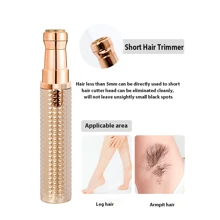 全新三合一多功能毛发修剪器，适用于眉毛、鼻毛和身体。不伤皮肤的脱毛工具 - 黑色 - 查看 7