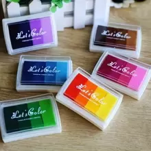 4盒隨機顏色的可愛彩虹印泥,可用於蓋章、彩繪、婚禮裝飾、印章印刷