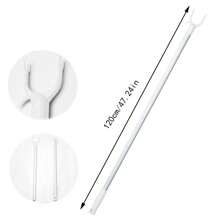 Tendedero Retráctil De Acero Inoxidable Para Ropa, Colgador De Ropa Extraíble Para Uso En Dormitorio/hogar, 5 Uds. - Blanco - Ver 4