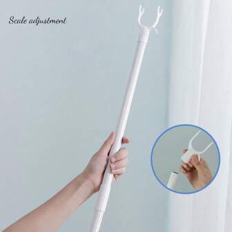 1pc Stainless Steel Foldable Clothes Drying Rack Bar, Retractable Wardrobe Hanger For Laundry, Home & Dormitory Use,Spring,Minimalist,Summer Tops