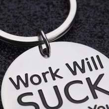 1pc,Coworker Gift For Colleague Boss Supervisor Friends Retirement Appreciation Gifts Farewell Leaving Gifts Thank You Gifts Work Will Suck Without You Birthday Gifts For Him Her - Silver - View 4