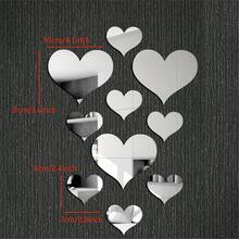 Heart-Shaped Wall Mirror, Suitable For Home Decoration - Gold - View 2
