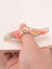 1pc Colorful Heart Shaped Silicone Thumb Book Stand, Cute Valentine's Day Small Gift, Reading Pressure Clip - Multicolor - View 11