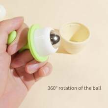 Facial Massager, Ball Massager To Eliminate Eye Bags & Puffy Eyes, Cryotherapy & Scraping Massager, Flower Seed Shaped Massager For Relieving Muscles On Legs, Shoulders & Cervical Vertebrae - Green - View 3