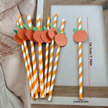 潮流卡片造型吸管,情人節心形卡片造形吸管,一次性紙質吸管,甜點&奶茶派對裝飾吸管,一次性紙質吸管 - 彩色 - 查看 2