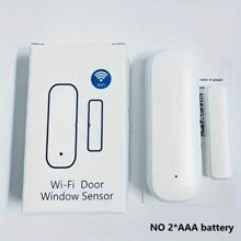 EMASTIFF Sensor de puerta inteligente Tuya WiFi, detector de apertura y cierre de puertas, sistema de  inteligente para el hogar, control a través de la aplicación Smart Life (no incluye baterías)