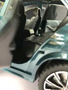 One 1:24 Scale Blue Zinc Alloy Die-Cast Shell Off-Road Vehicle Model Toy Car, 20.5cm X 8.5cm X 7.5cm (L X W X H), 451g, Doors, Hood And Wheels Can Be Opened, With Shock Absorbers And Rolling Wheels; Suitable For Boys, Children's Birthday, Holiday Gifts, Collectibles, Exhibition And Toy Car Model Decoration. - Blue - View 9