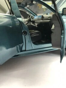 One 1:24 Scale Blue Zinc Alloy Die-Cast Shell Off-Road Vehicle Model Toy Car, 20.5cm X 8.5cm X 7.5cm (L X W X H), 451g, Doors, Hood And Wheels Can Be Opened, With Shock Absorbers And Rolling Wheels; Suitable For Boys, Children's Birthday, Holiday Gifts, Collectibles, Exhibition And Toy Car Model Decoration. - Blue - View 7