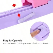 Nail Art Printing Machine Hand-Painted Nail Oil Design Kit, Diy Manual Nail Art Stamper Set - Purple - View 9