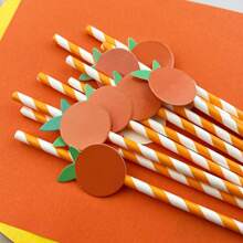 潮流卡片造型吸管,情人節心形卡片造形吸管,一次性紙質吸管,甜點&奶茶派對裝飾吸管,一次性紙質吸管 - 彩色 - 查看 4