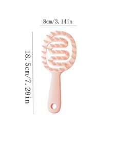 1pc Soft Silicone Scalp Massager Brush With Handle For Shampoo, Dandruff Removal, Itching Relief And Head Scratching - Multicolor - View 9