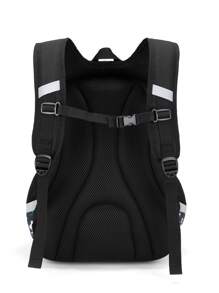 CUSANGEL Black Multi-Soccer Themed Backpack For Primary School Students - Multicolor - View 3