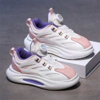 Women's New Spring/Autumn Low Heel Breathable Mesh Sneakers In Pink