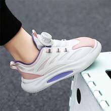 Women's New Spring/Autumn Low Heel Breathable Mesh Sneakers In Pink - Pink - View 7