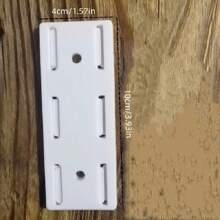 1套塑料插座固定器,家用壁掛式插座收納盒,無需穿孔插座牆貼 - 白色 - 查看 3