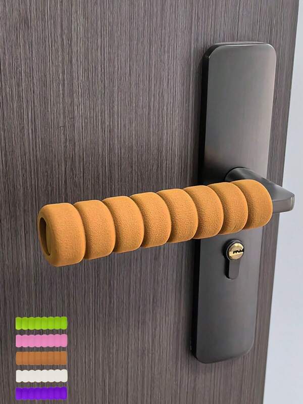 2pcs Soft & Cuttable Eva Door Handle Protection Cover For Kids' Safety, Winter Antifreeze & Static Electricity-Proof, Wall Protection From Collision